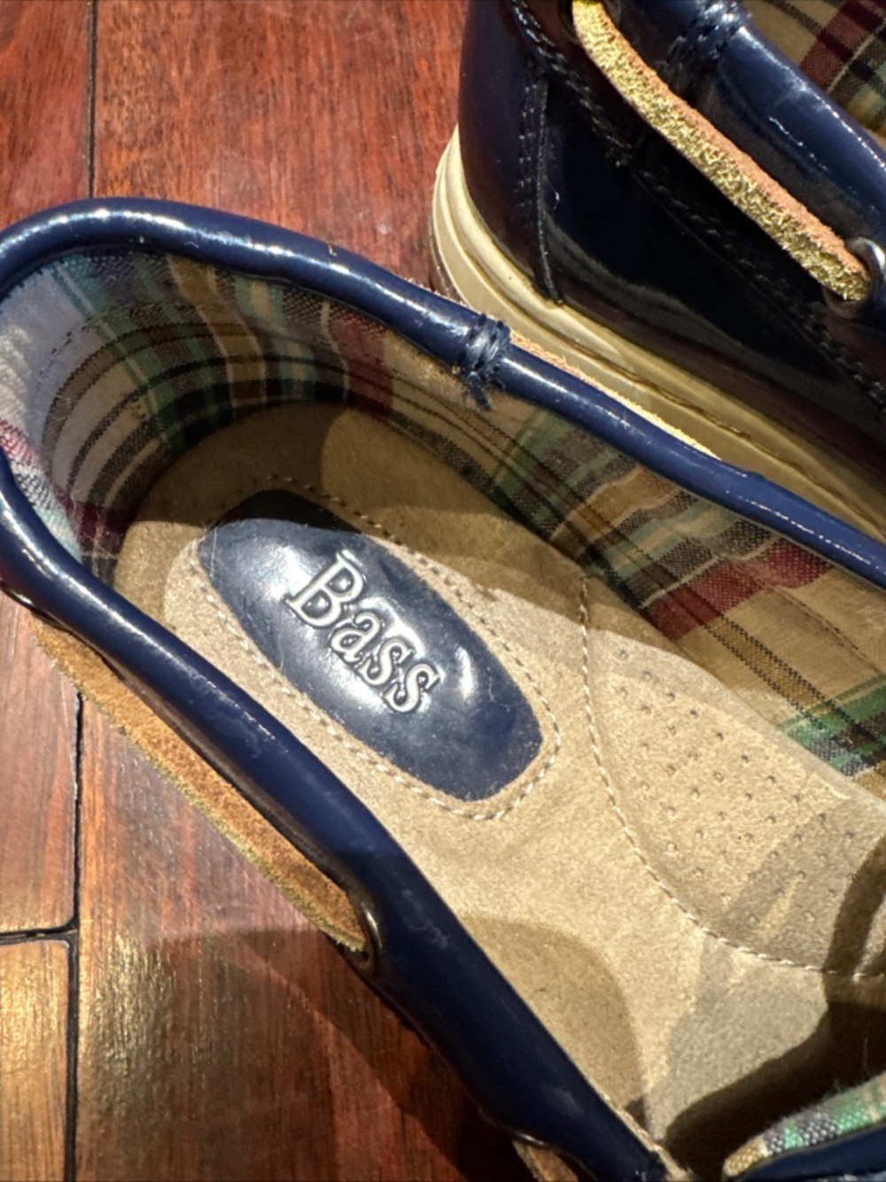G.H Bass & Co Blue Patent Leather Loafers Womens Bass Marina 8 Boat Shoe - Picture 3 of 6